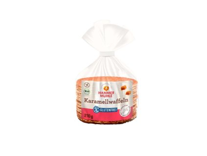 Bezlepkové karamelové vafle, BIO, 210 g, eshop.celiakarna.cz
