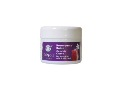 Krém na obličej s růžovým křemenem a rubínem pro zralou a namáhanou pleť, BIO, 50 ml, eshop.celiakarna.cz