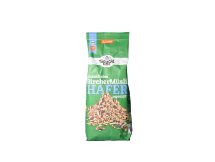 Bezlepkové německé Müesli Bircher, v BIO kvalitě, bez GMO, konzervantů a přísad, 450 g, eshop.celiakarna.cz