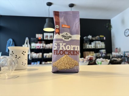 5 zrnné bezlepkové vločky, Bauckhof, eshop.celiakarna.cz