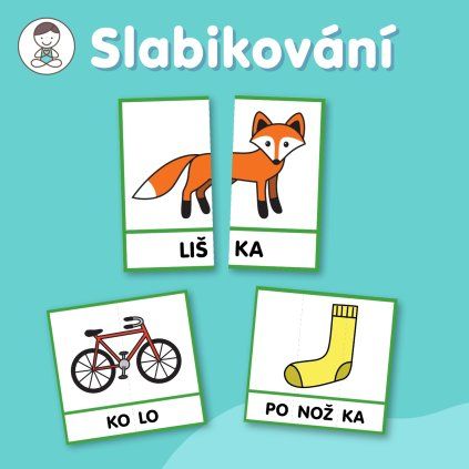 slabikování karty stříhání