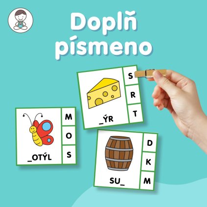 doplň písmeno kartičky