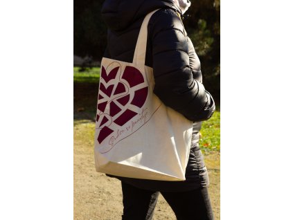 Plátěná taška Srdce si pamatuje