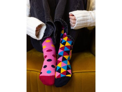 Aloisovy ponožky kárované s puntíky - dámské