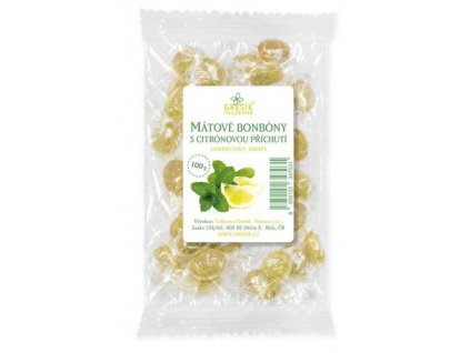 Mátové bonbóny s citrónovou příchutí 100 g