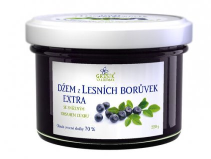 Džem z Lesních borůvek extra Se sníženým obsahem cukru 220 g