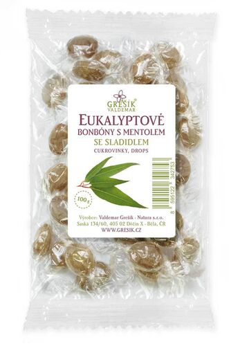 Eukalyptové bonbóny se sladidlem 100 g