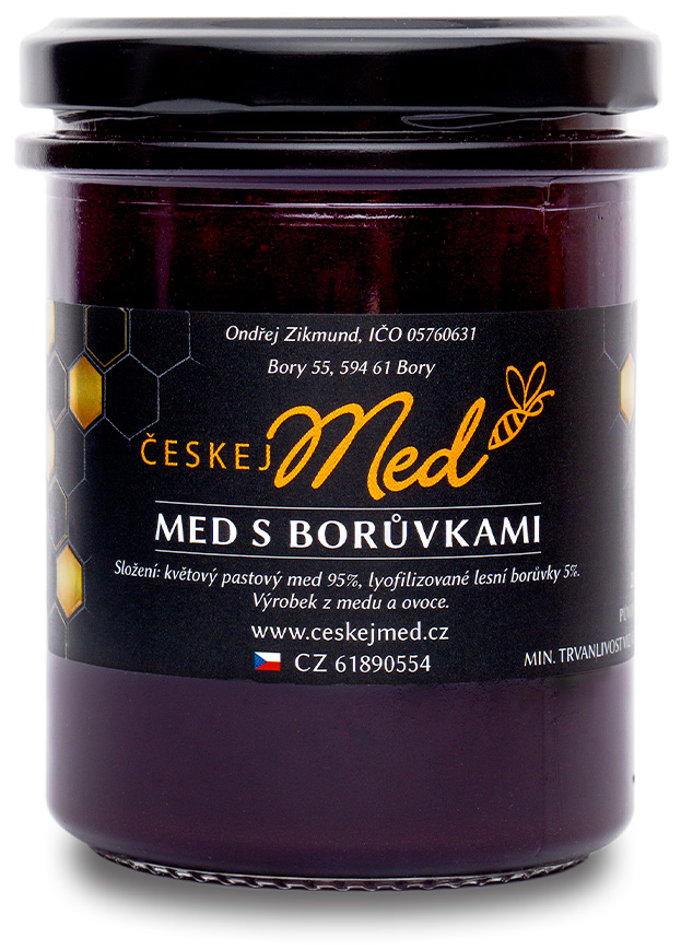 MED S BORŮVKAMI 250 g