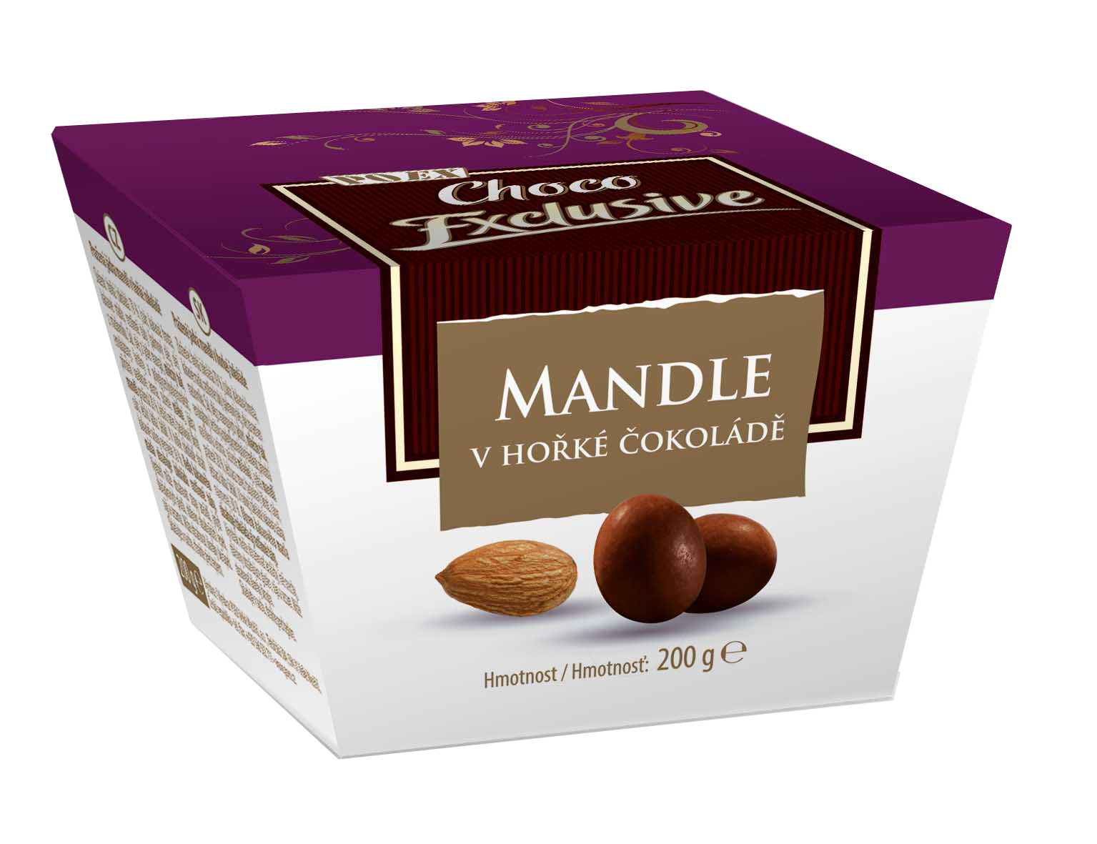 Mandle v hořké čokoládě 200g