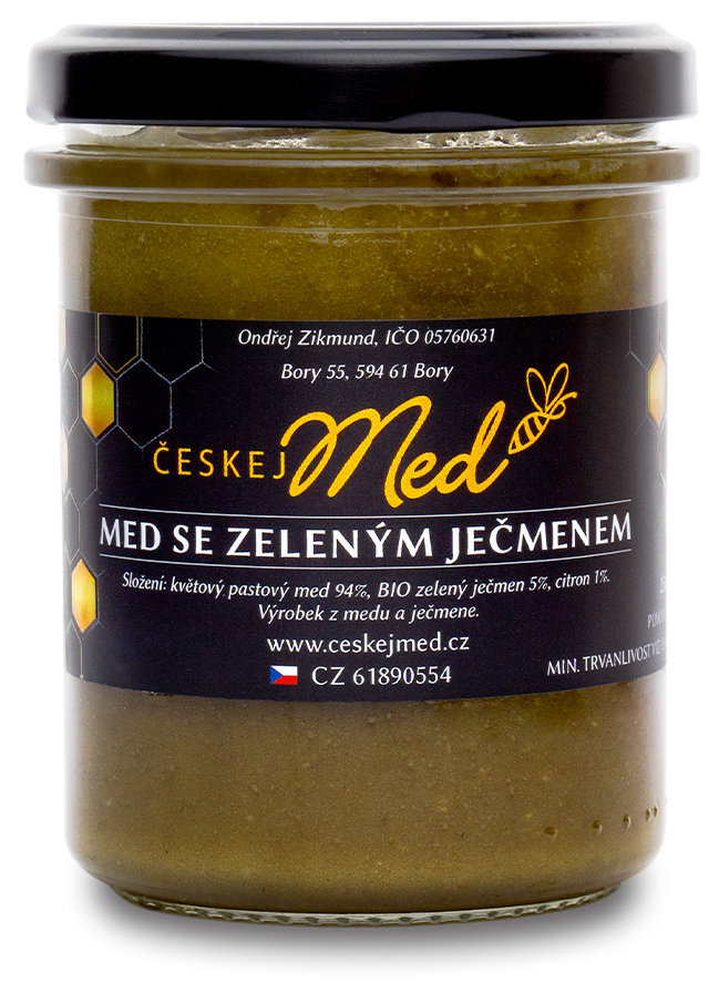 MED SE ZELENÝM JEČMENEM A CITRONEM 250G