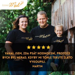 Oooo 🥲👉👈❤️ Díky moc, Martine. A jestli ho chceš ochutnat i Ty, objednávej tady https://eshop.ceskejmed.cz/vceli-med/