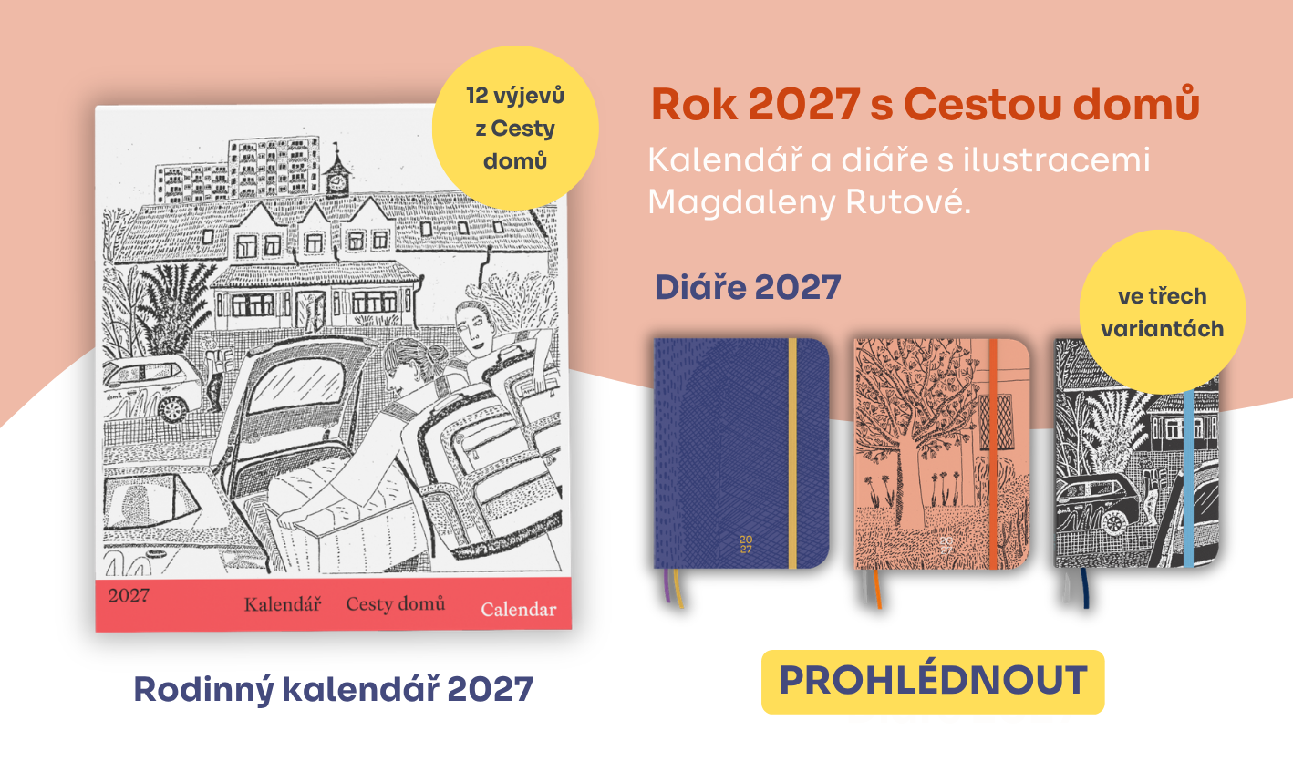 Kalendář a diáře Cesty domů 2027