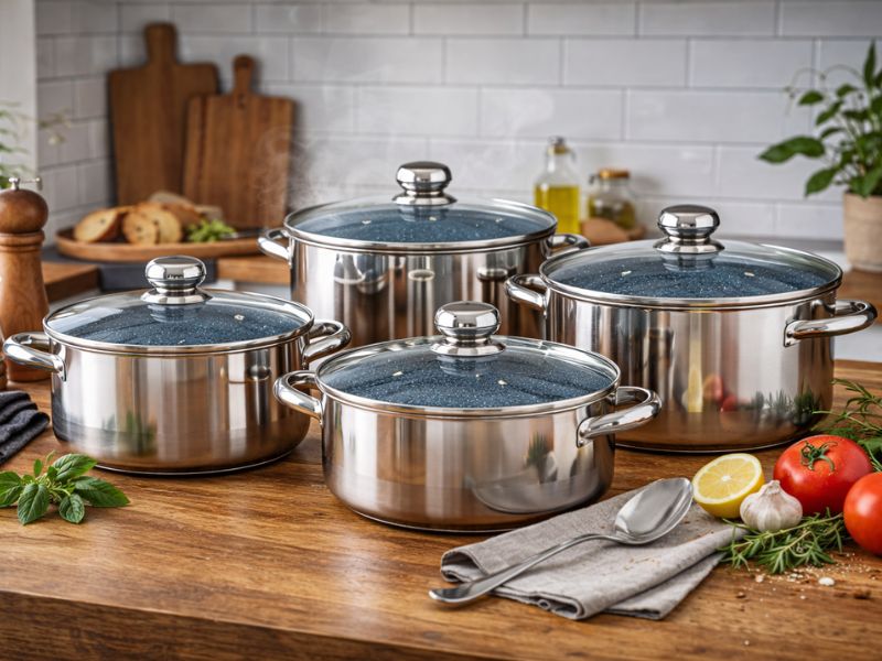 Jak vybrat kvalitní nádobí: nerezové, keramické nebo s nepřilnavým povrchem