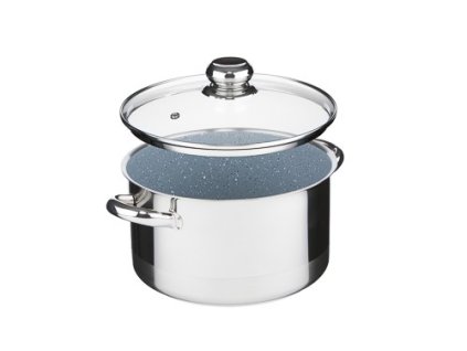 Hrnec CERAMMAX PRO STANDARD s poklicí, průměr 22 cm, objem 4.5 l, keramický povrch šedý granit