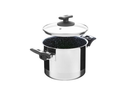 Hrnec CERAMMAX PRO COMFORT s poklicí, průměr 18 cm, objem 3.0 l, keramický povrch černý granit