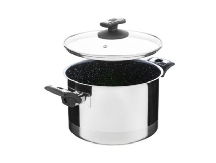 Hrnec CERAMMAX PRO COMFORT s poklicí, průměr 22 cm, objem 5.5 l, keramický povrch černý granit