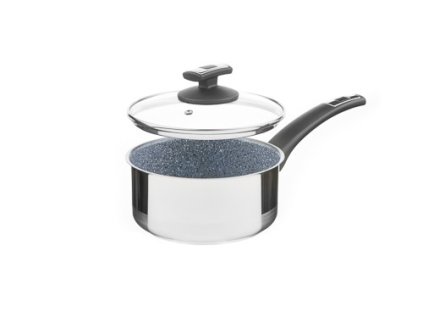 Rendlík CERAMMAX PRO COMFORT s rukojetí, s poklicí, průměr 18 cm, objem 2.0 l, keramický povrch šedý granit