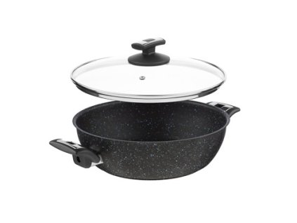 Pánev BLACK GRANITEC, s poklicí, průměr 26 cm, objem 3.4 l