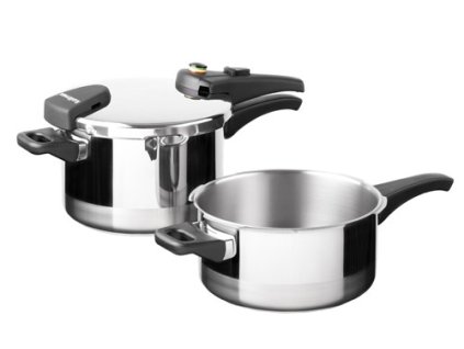 Sada tlakových hrnců BIOMAX DUO s BIO ventilem, průměr 22 cm, objem 6.0 l a 4.0 l