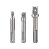 adaptéry sada 3ks z SDS PLUS na čtyřhran, 1/4"-3/8"-1/2", CrV