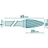 freza karbidova kulaty oblouk pr 10x20mm stopka 6mm sek stredni double cut img 8703754 d2 fd 11