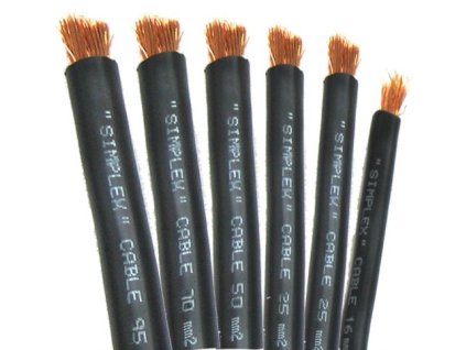 Kabel svářecí, metráž (Průřez 16 mm2)