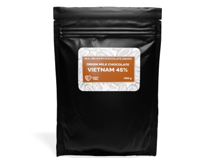 Mléčné čokoládové pecky 45% Vietnam 1000g (2)