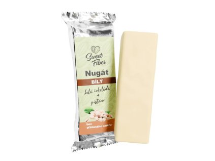 Nugát bílý s pistácií Sweet Fiber (1)
