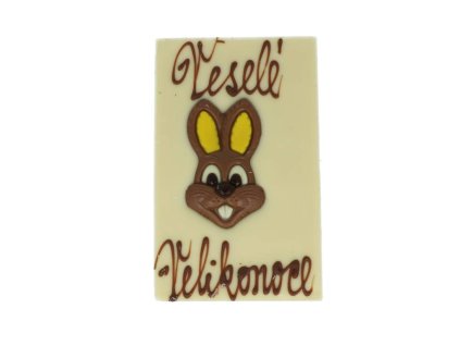 Bílá čokoláda Veselé Velikonoce se zajíčkem