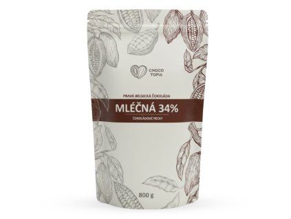 Mléčné čokoládové pecky 34% 800g