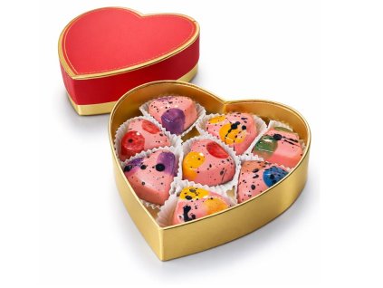 Růžové pralinky - valentýnská edice 8 kusů