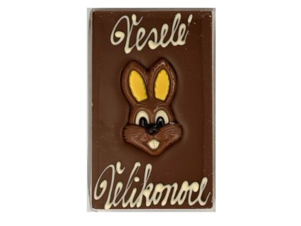 Mléčná čokoládová tabulka Veselé Velikonoce – Zajíc