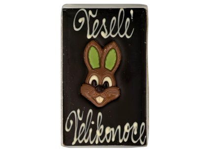 Hořká čokoládová tabulka Veselé Velikonoce – Zajíc