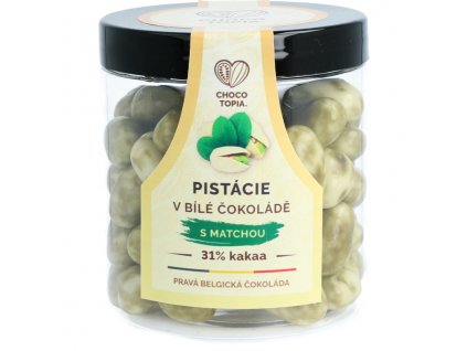 Chocotopia pistácie v pravé bílé matcha belgické čokoládě 31% 160g