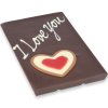 Chocotopia čokoláda - reliéf srdce + text I love you