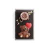 Hořká čokoláda s reliéfem medvídka a textem I love you (2)