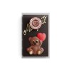 Hořká čokoláda s reliéfem medvídka se srdcem a textem 'Miluji tě' (3)