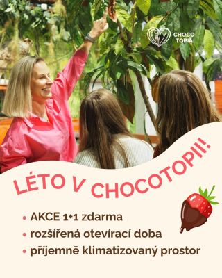 ☀️🍫 Léto v Chocotopii: všechno, co potřebujete vědět před návštěvou Během července a srpna jsme pro vás připravili...