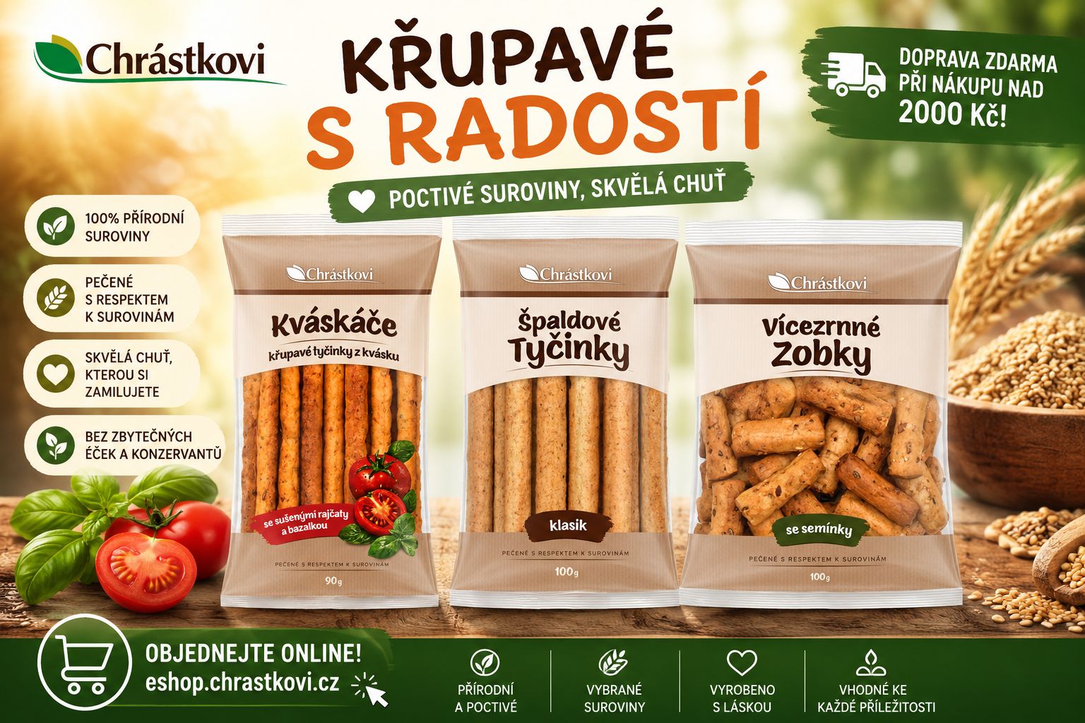 Křupavé pečené speciality Chrástkovi