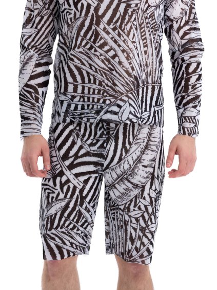 Chytré plavky plážové bermudy Fake zebra