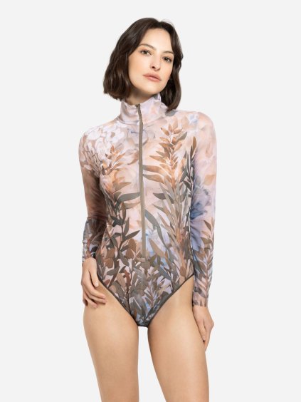 Chytré plaky jendodílné na zip s rukávy Olives