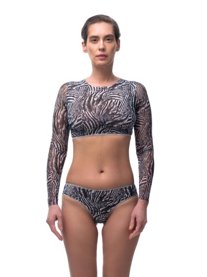 Chytré bikiny brazilky (spodní díl) "Fake zebra"