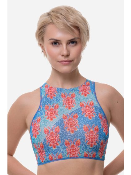 Chytré bikiny sportovní top Lobster pattern