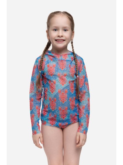 Chytré plavky detské tričko s kapucí Lobster pattern