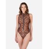 Chytré plavky jednodílné na zip bez rukávů Leopard 25