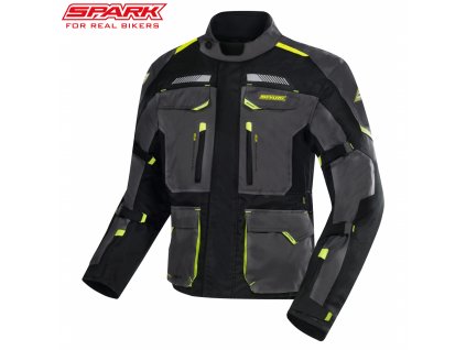 Pánská textilní moto bunda Spark Razor, fluo