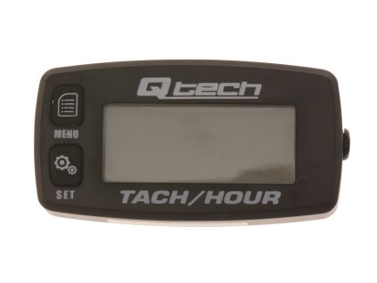 Multifunkční měřič otáček motoru a motohodin, Q-TECH (černý, podsvícený displej)