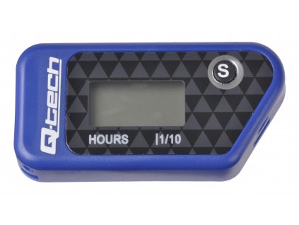 Měřič motohodin bezdrátový s nulovatelným počítadlem, Q-TECH (modrý)
