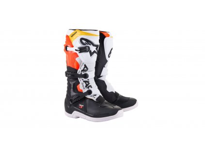 Boty TECH 3, ALPINESTARS (černá/bílá/červená/žlutá fluo)