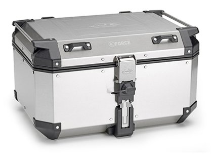 MONOKEY TopCase K-FORCE - 58L, KAPPA (stříbrný, hliník, 55,5x32,3x45,4)